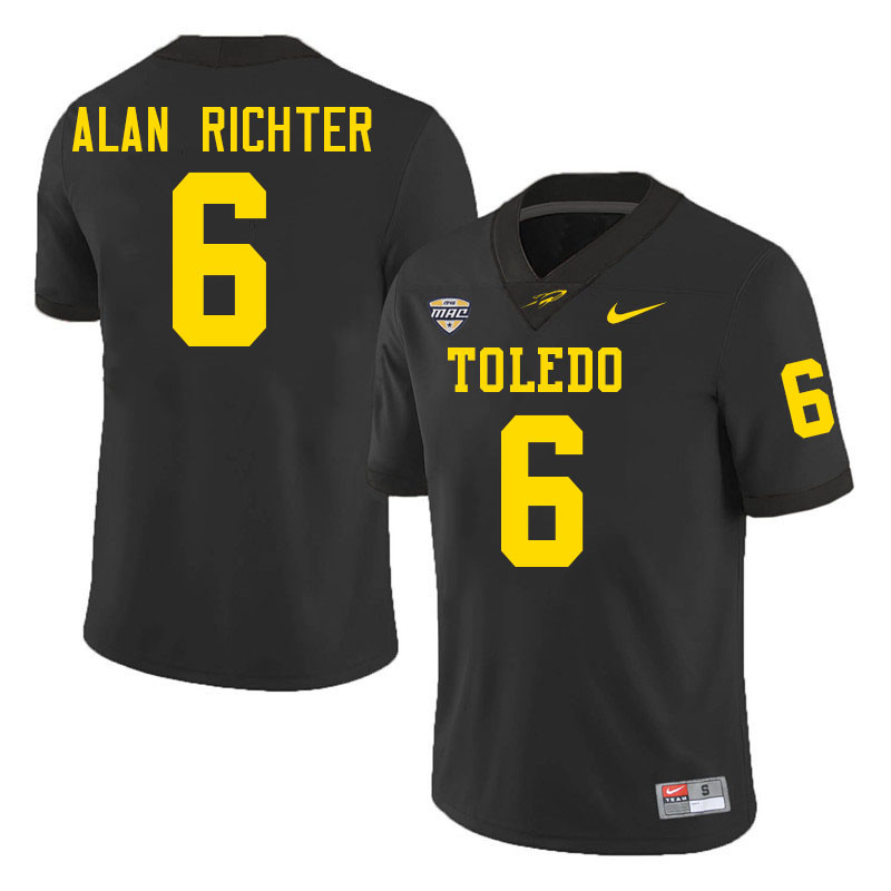 John Alan Richter Toledo Jersey,Toledo Rockets #6 John Alan Richter Jersey Youth College-Black